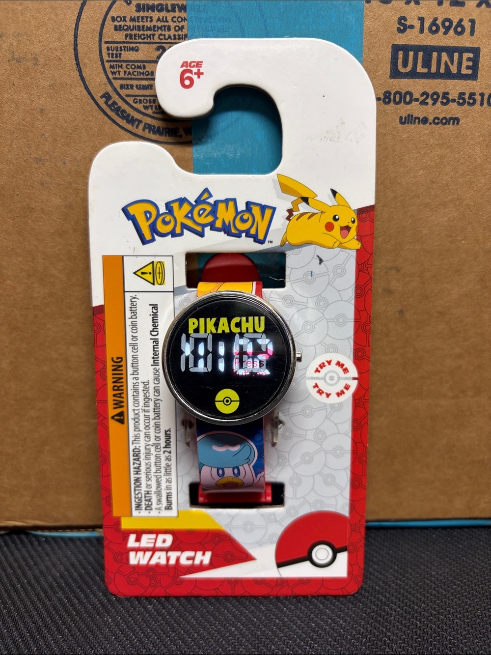 Pokemon LED Kids Watch - Red Strap